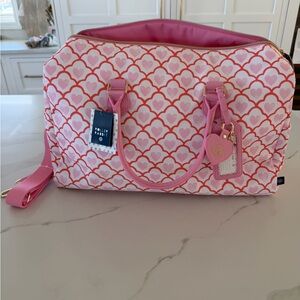 Roller Rabbit Pink Heart-Print Travel Duffle